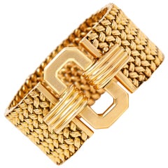 Retro 1960s Gold Buckle Bracelet