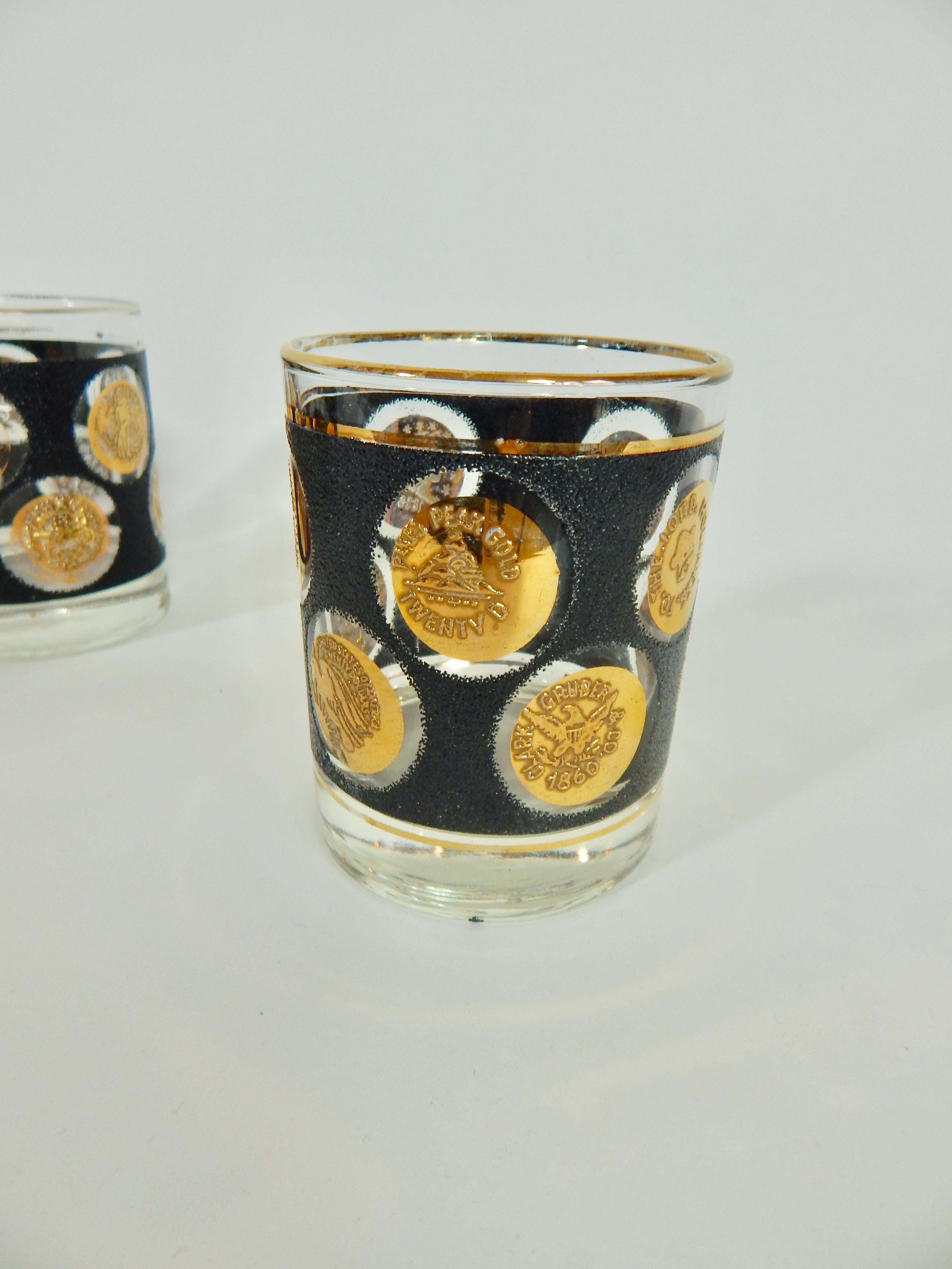 black and gold glass