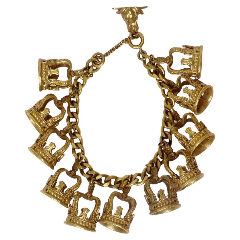 Chanel Vintage CC Charm Gold Chain Link Lion Mane Waist Belt