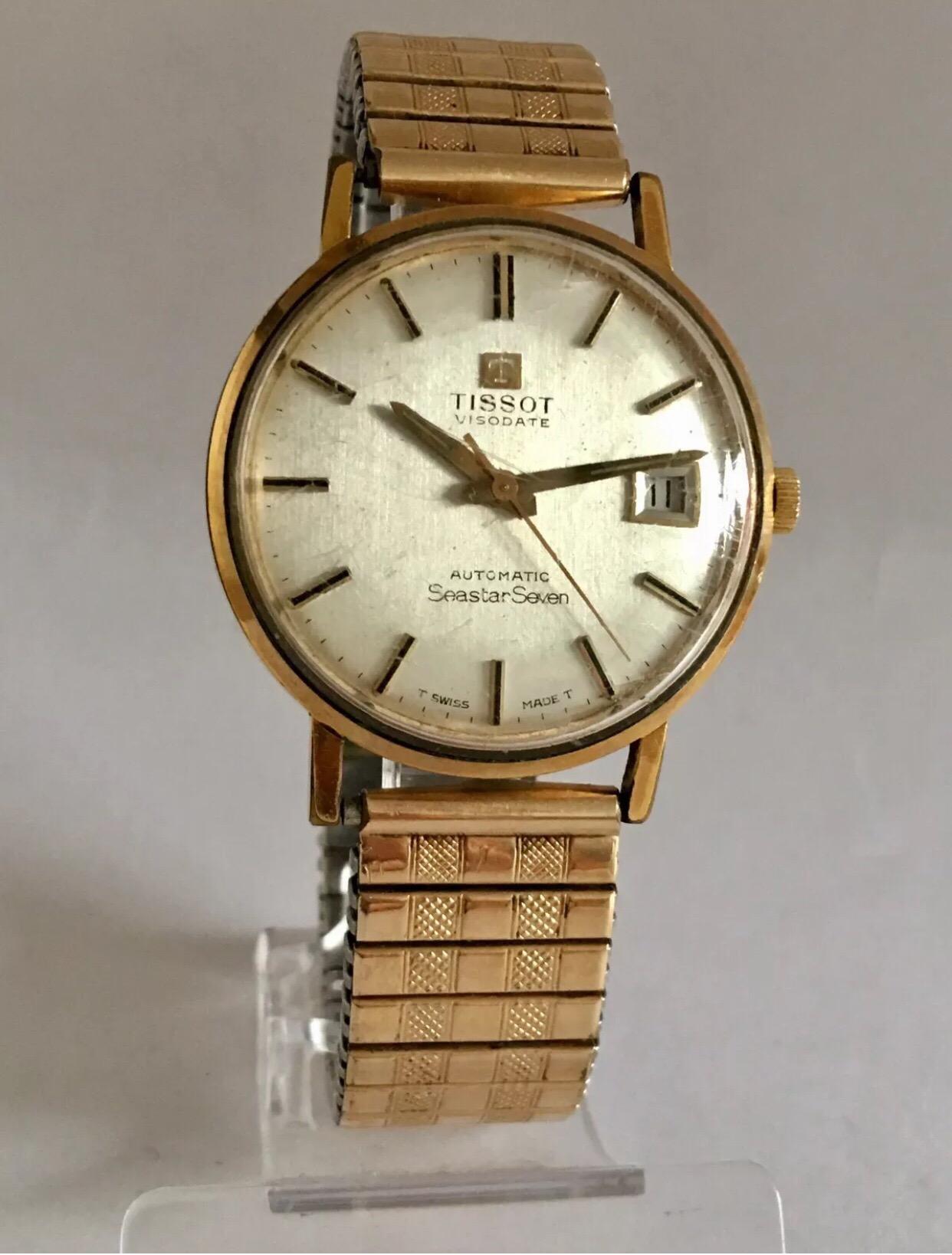 1960s Gold Filled Tissot Visodate Seastar Seven Automatic Watch 5