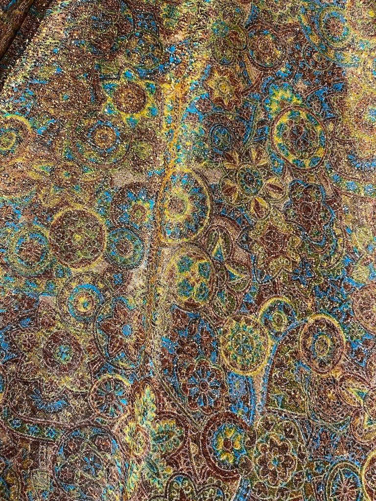 1960’s Gold Gilded Brocade Gown by Joan Leslie 8