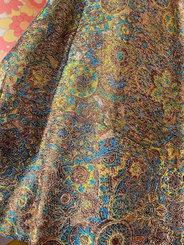 1960’s Gold Gilded Brocade Gown by Joan Leslie 11