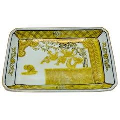 1960s Gold Imari Porcelain Catchall Dish