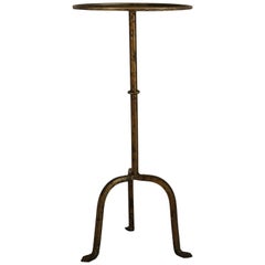 1960s Gold Iron Drink Table