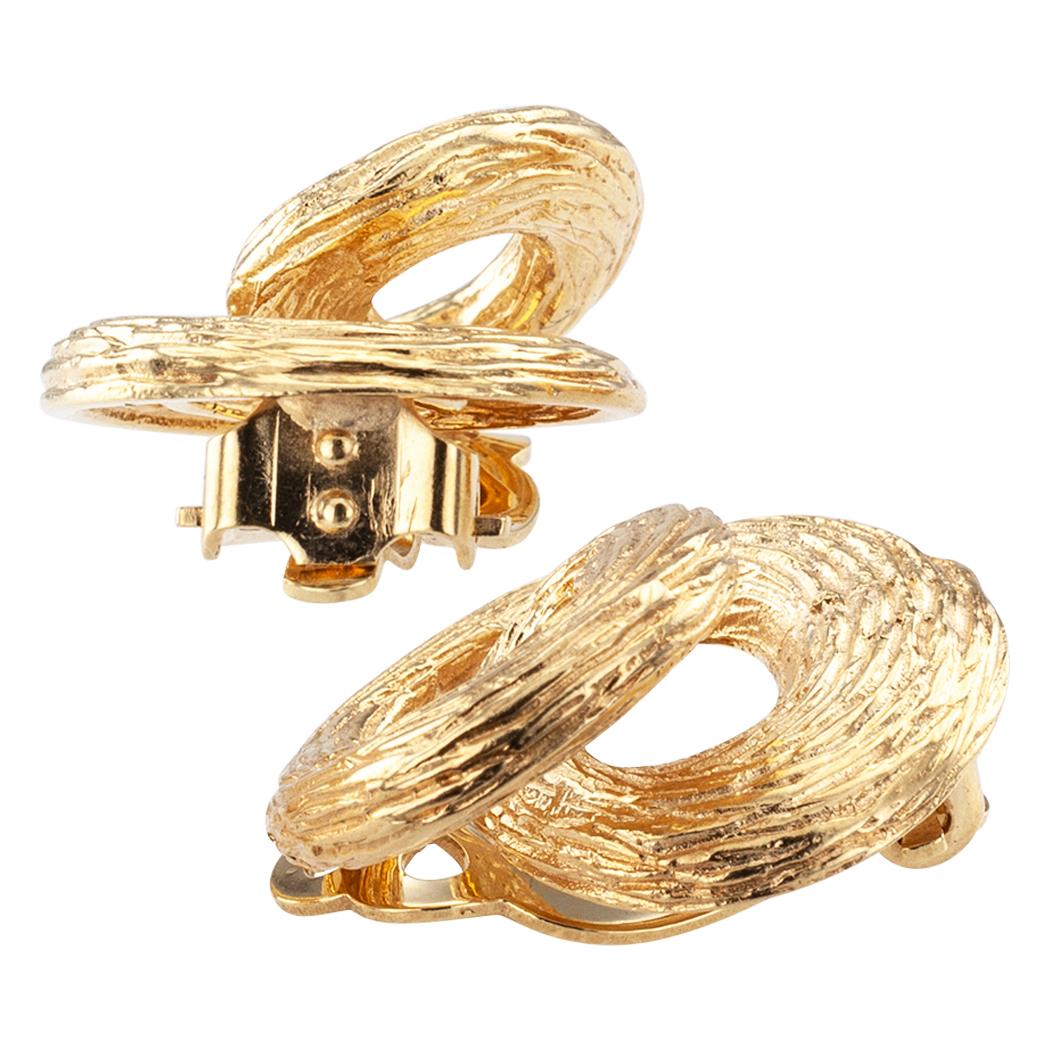 Women's 1960s Gold Knot Ear Clips