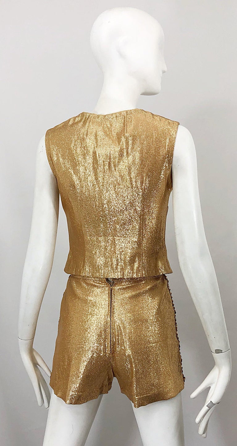 Download 1960s Gold Lurex Sequined Marching Band Vintage Sequined ...