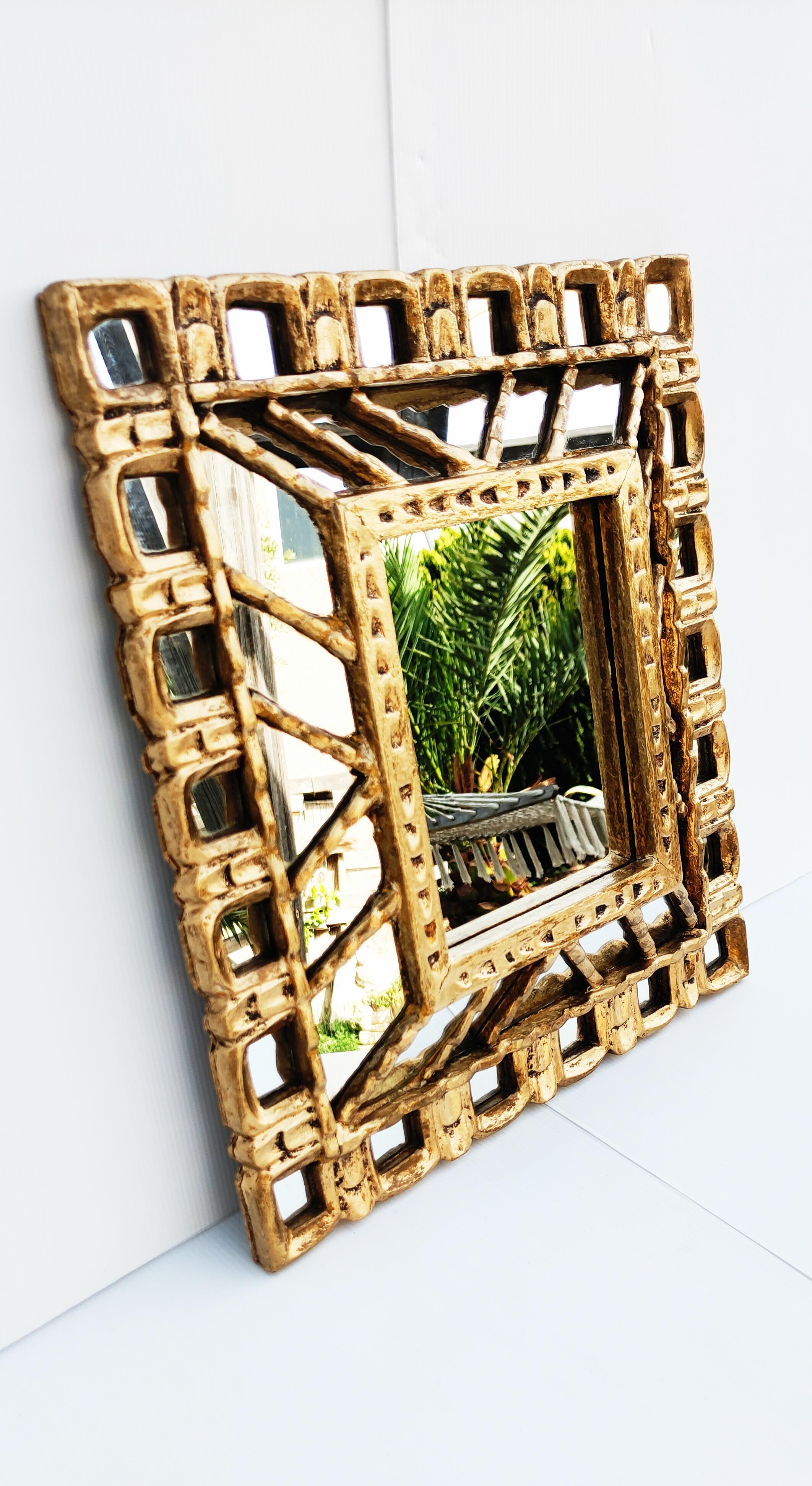 1960s Gold Painted Mirror, Spain 3