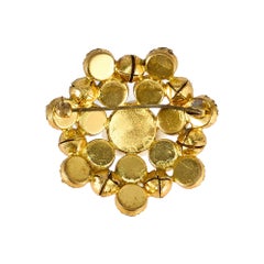 1960s Gold Pink and Purple 3D Brooch