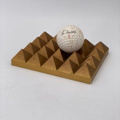 1960s Gold Plastic Pyramid Sculpture Energy Generating Geometric Form