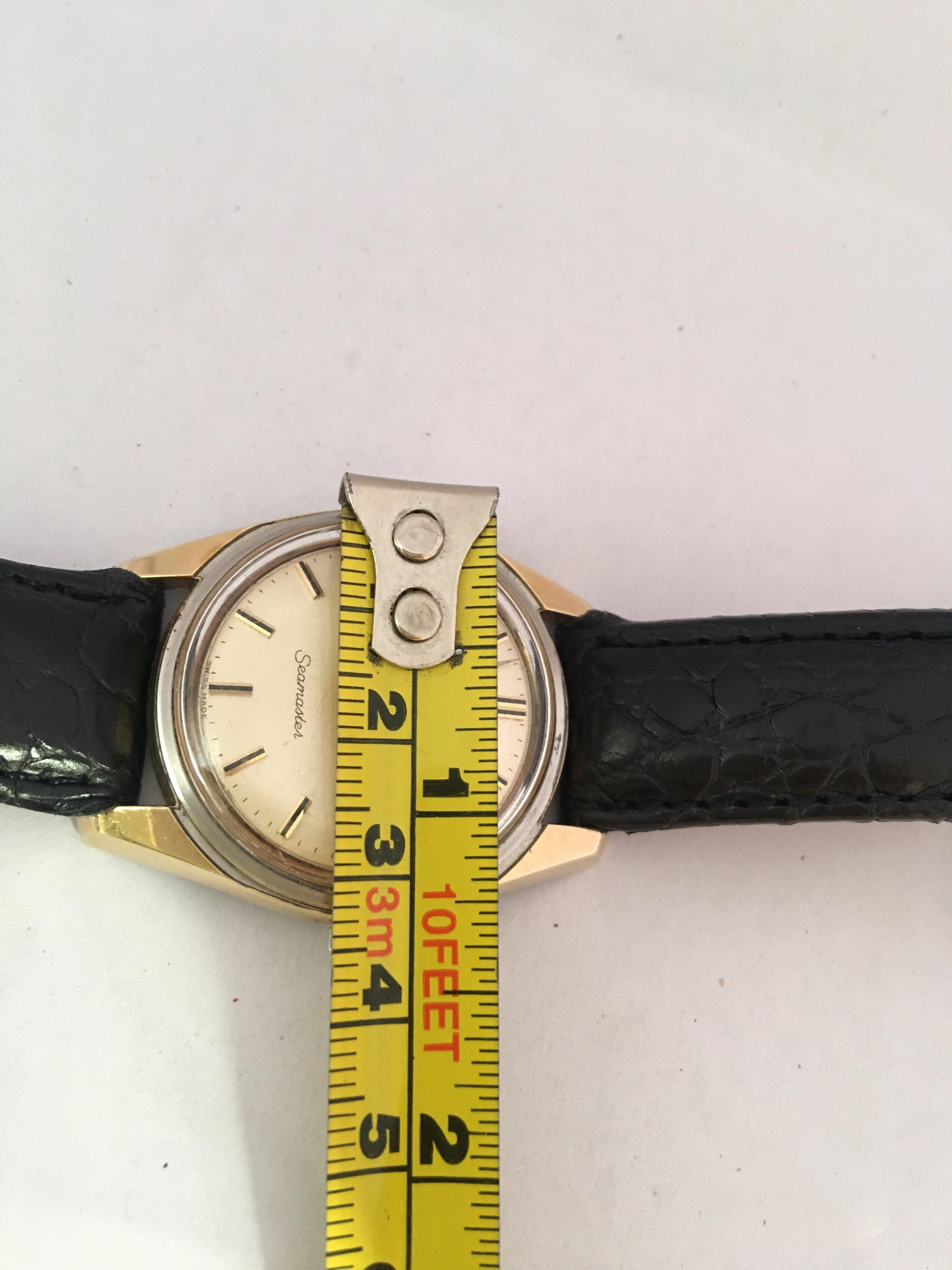 1960s Gold-Plated and Stainless Steel Omega Seamaster Automatic Wristwatch For Sale 8
