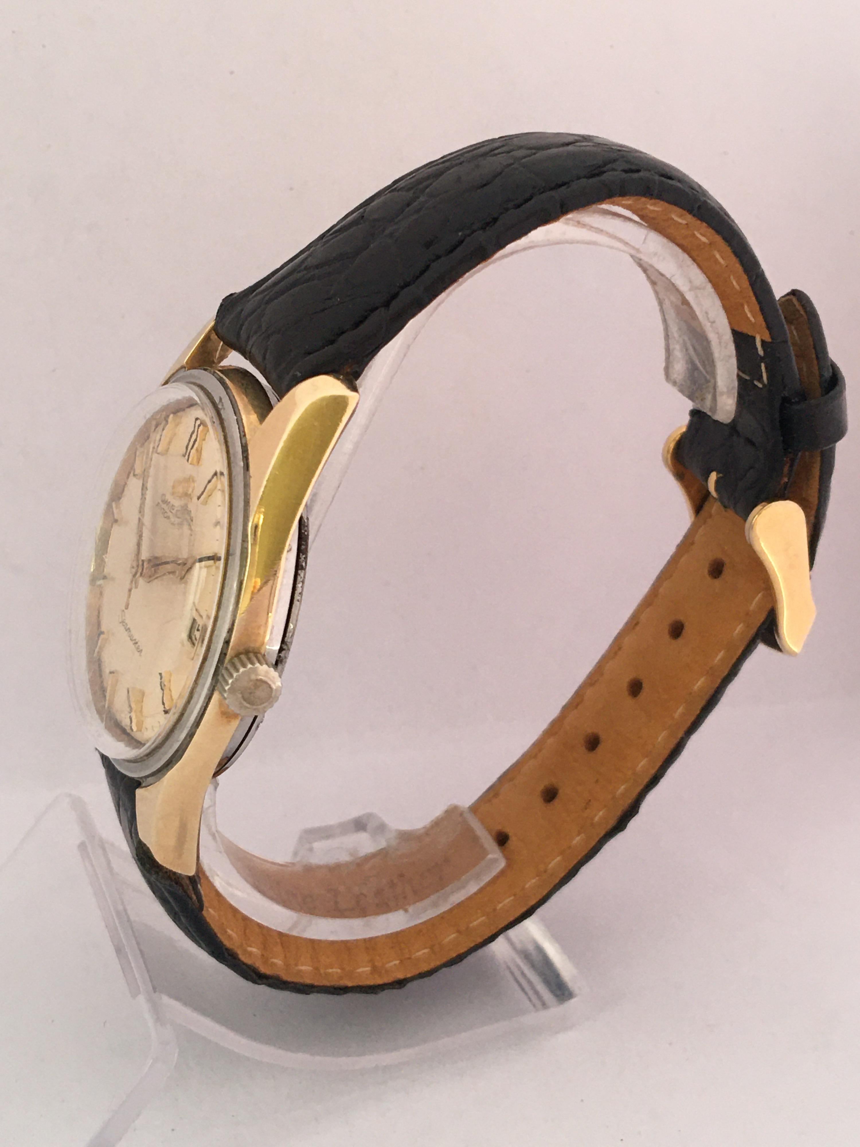 1960s Gold-Plated and Stainless Steel Omega Seamaster Automatic Wristwatch For Sale 1