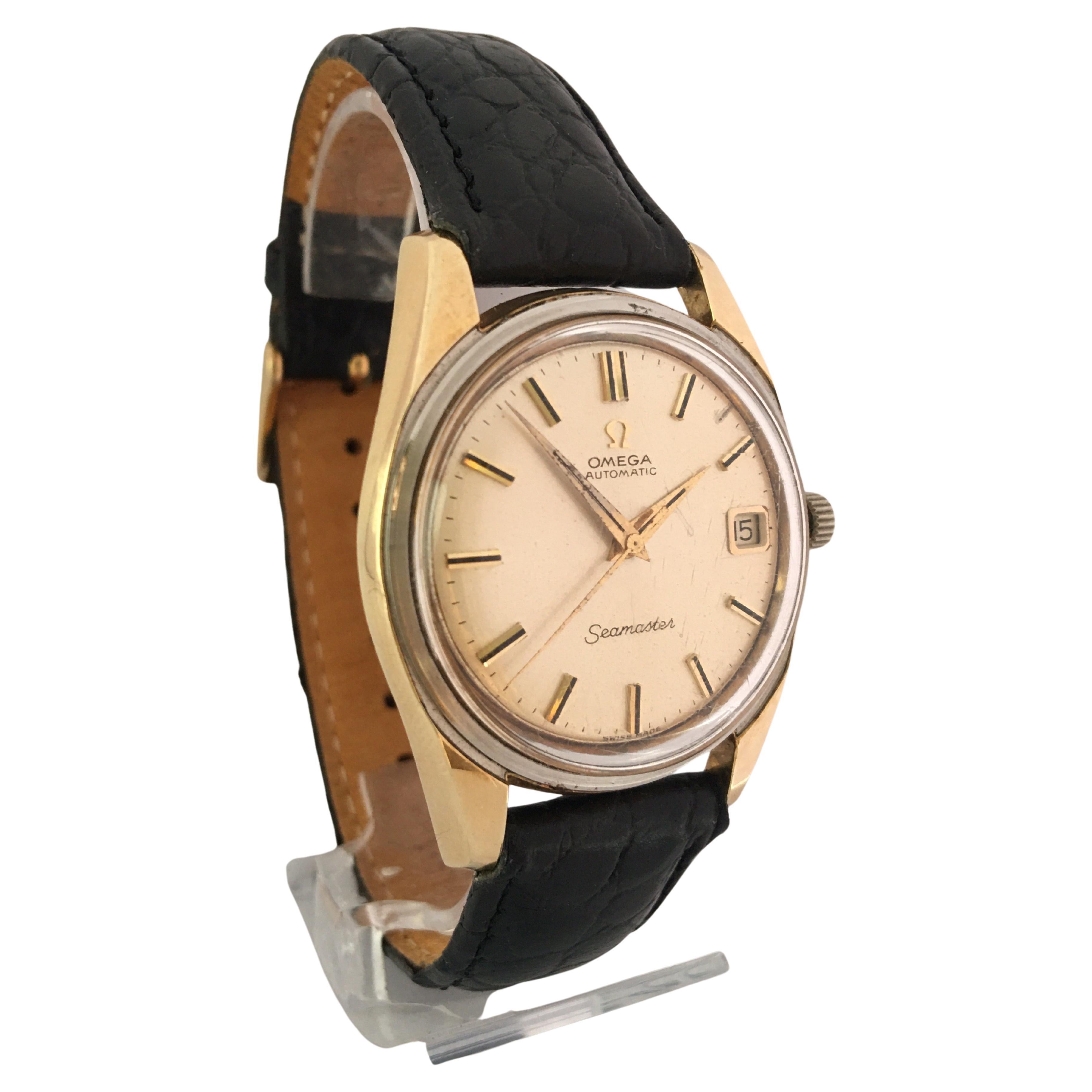 1960s Gold-Plated and Stainless Steel Omega Seamaster Automatic Wristwatch
