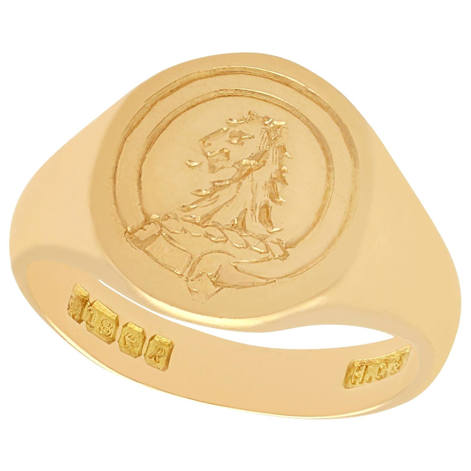1960s Gold Signet Ring
