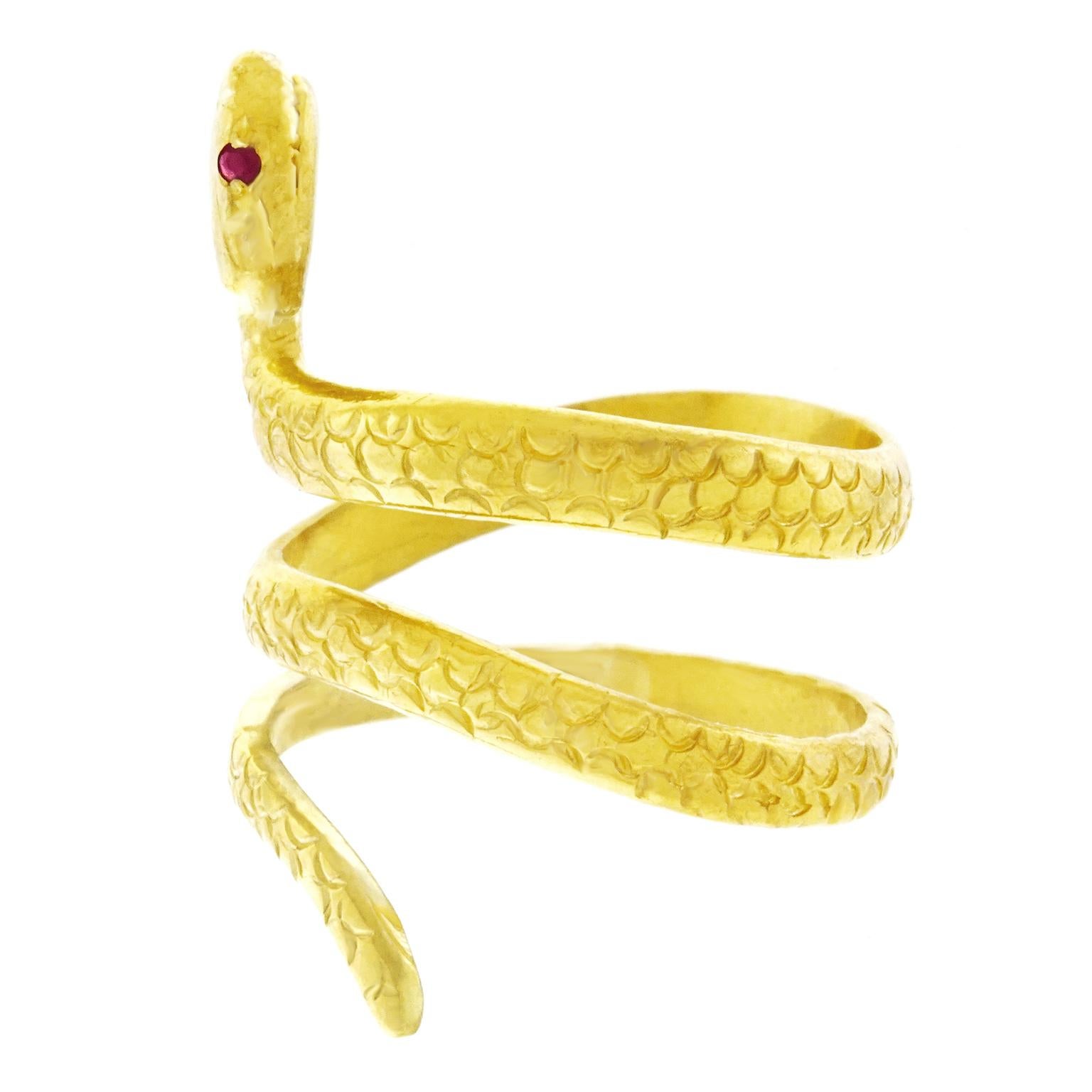 1960s Gold Snake Ring 3