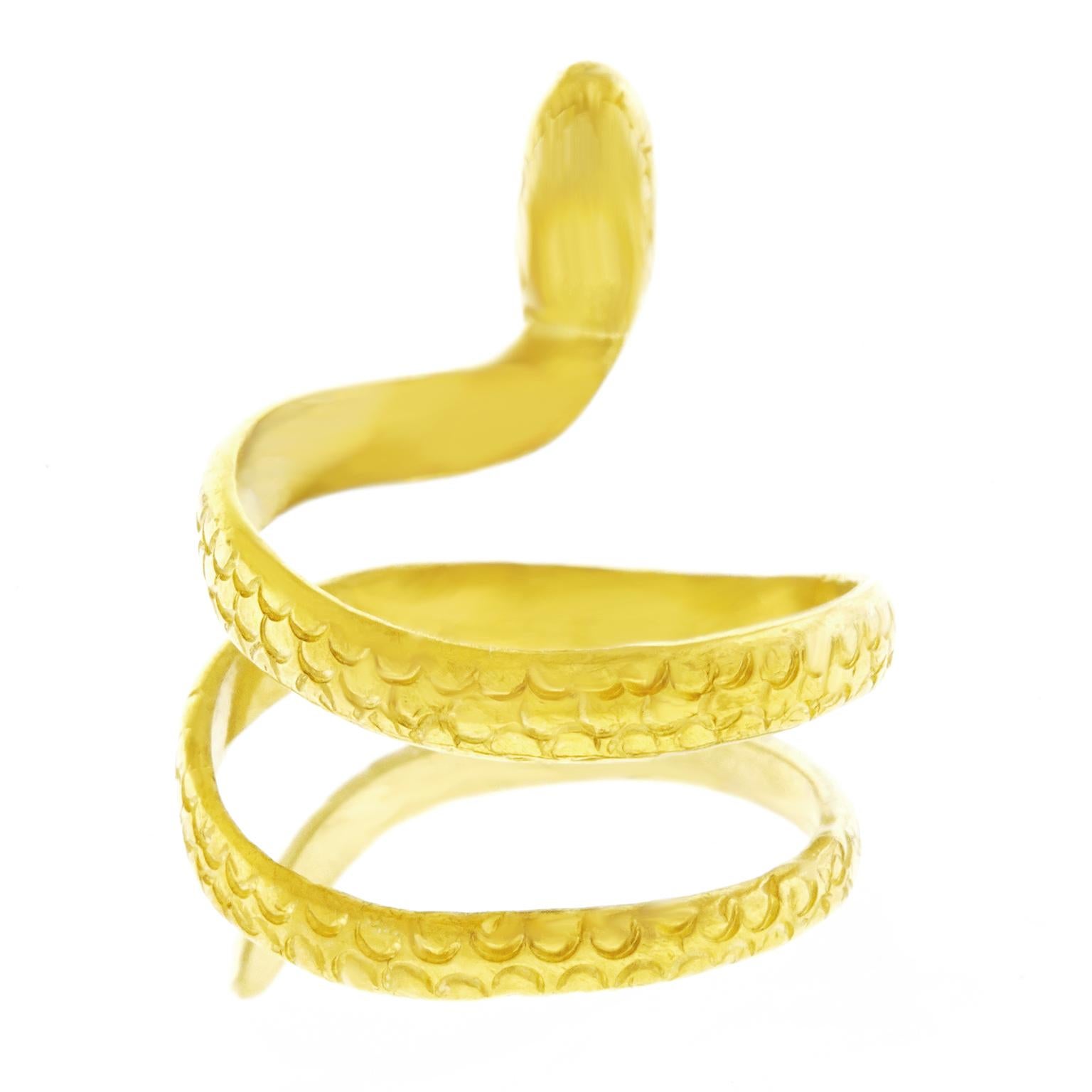 1960s Gold Snake Ring 5
