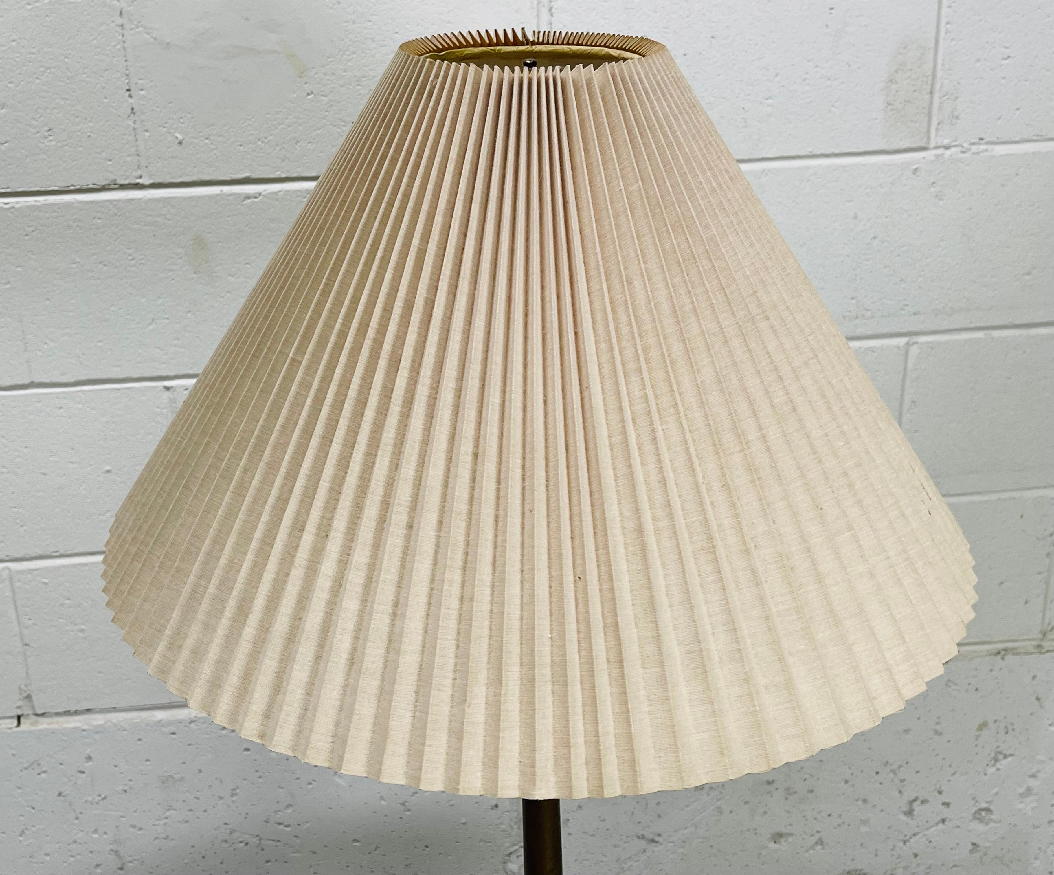 Mid-Century Modern 1960s Gold Wood Floor Lamp For Sale