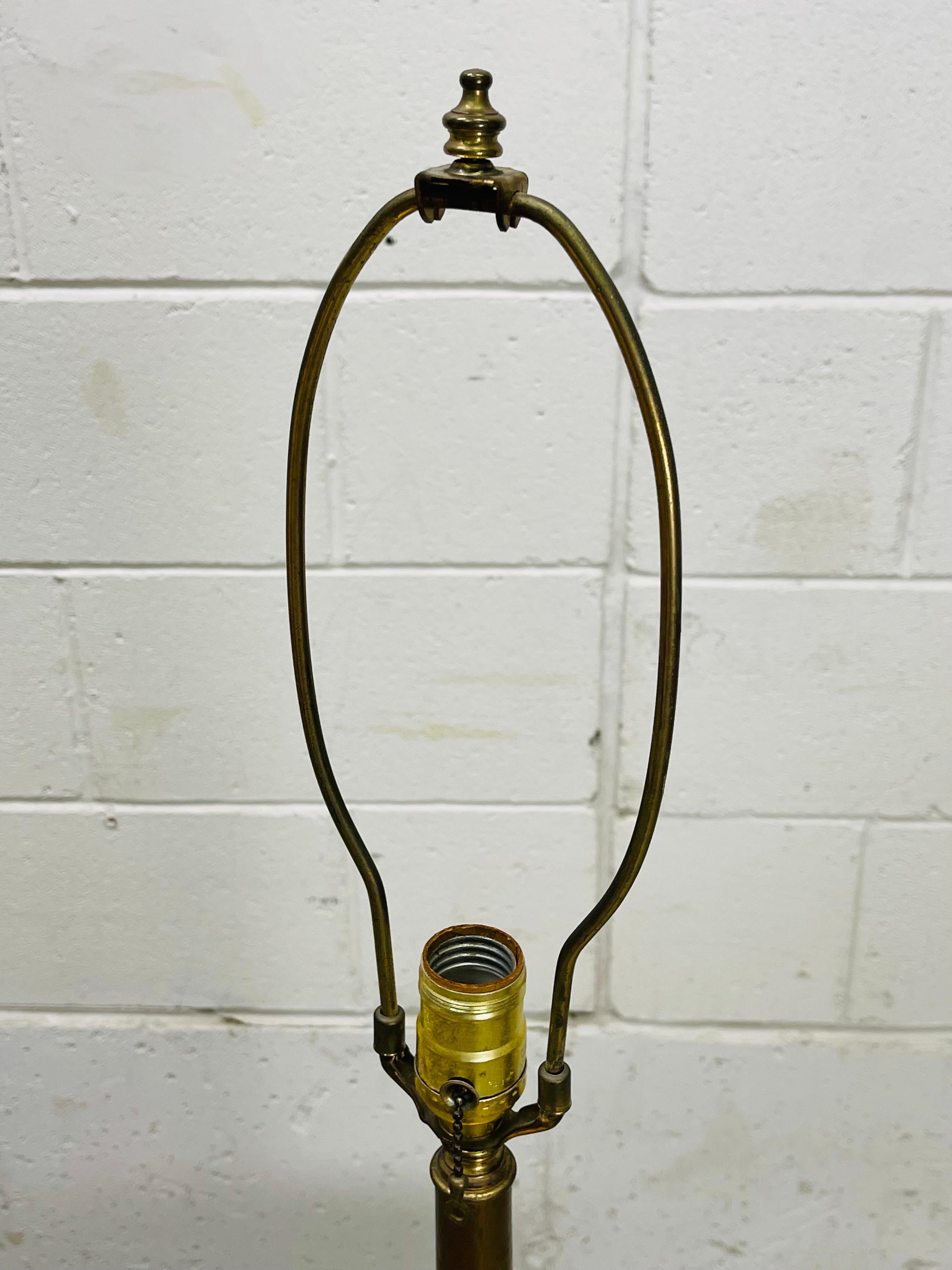 1960s Gold Wood Floor Lamp For Sale 1