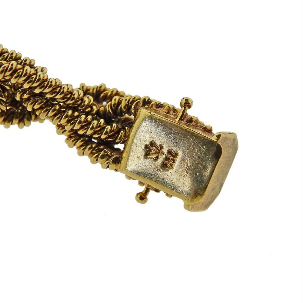 1960s Bracelet à maillons tissés en or Pour femmes en vente