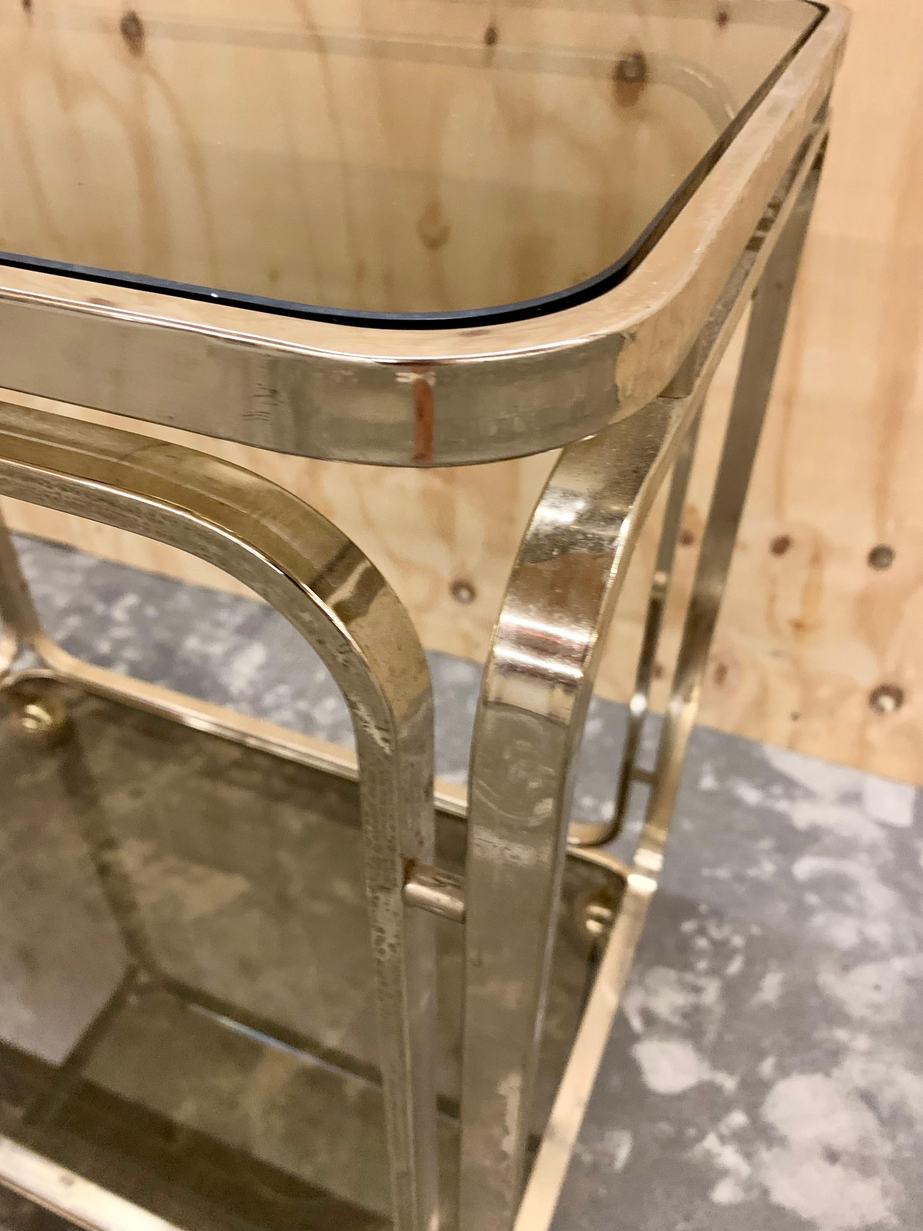 Chariot de bar doré des années 1960 par Allegri en vente 8