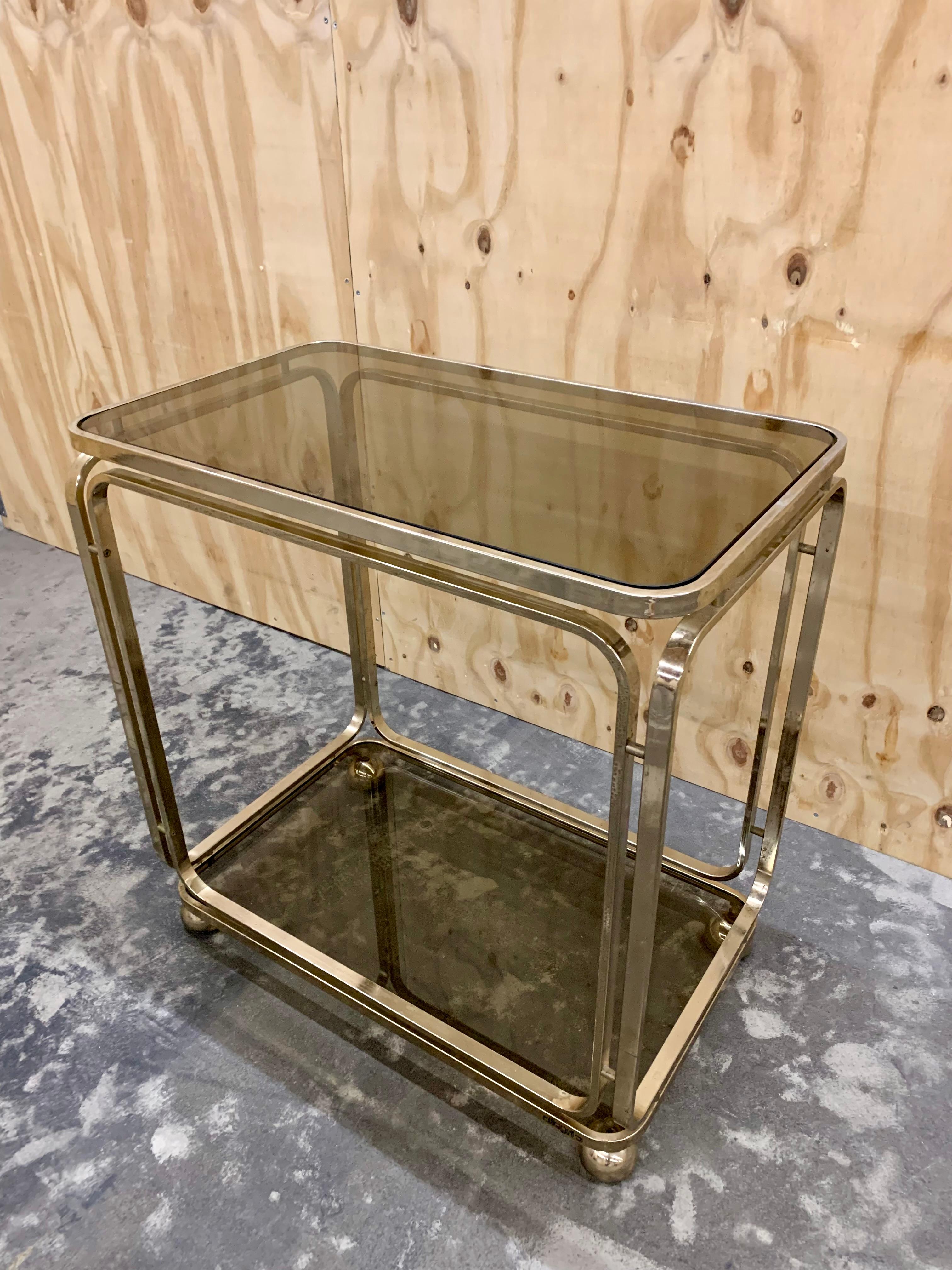 Chariot de bar doré des années 1960 par Allegri Bon état - En vente à Hellerup, DK