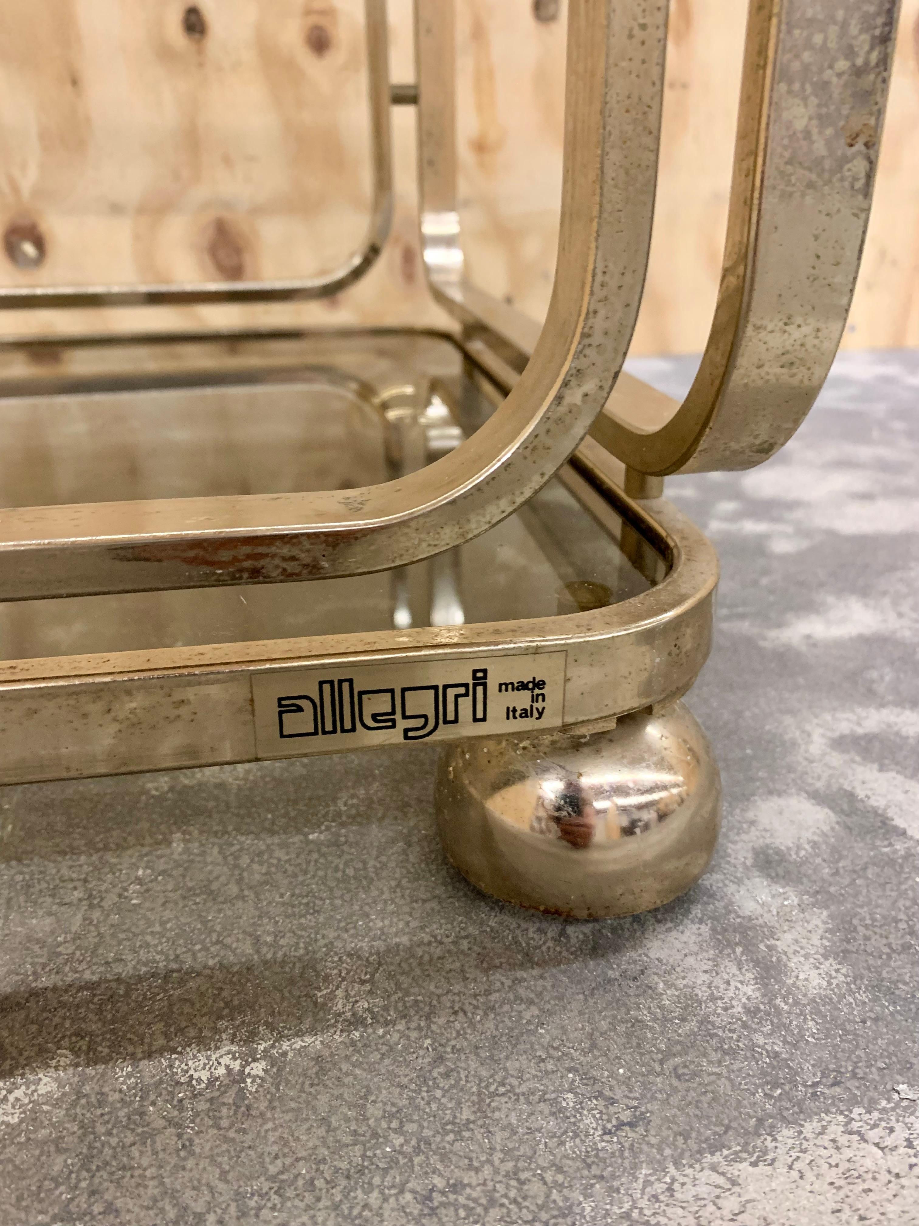 Chariot de bar doré des années 1960 par Allegri en vente 3