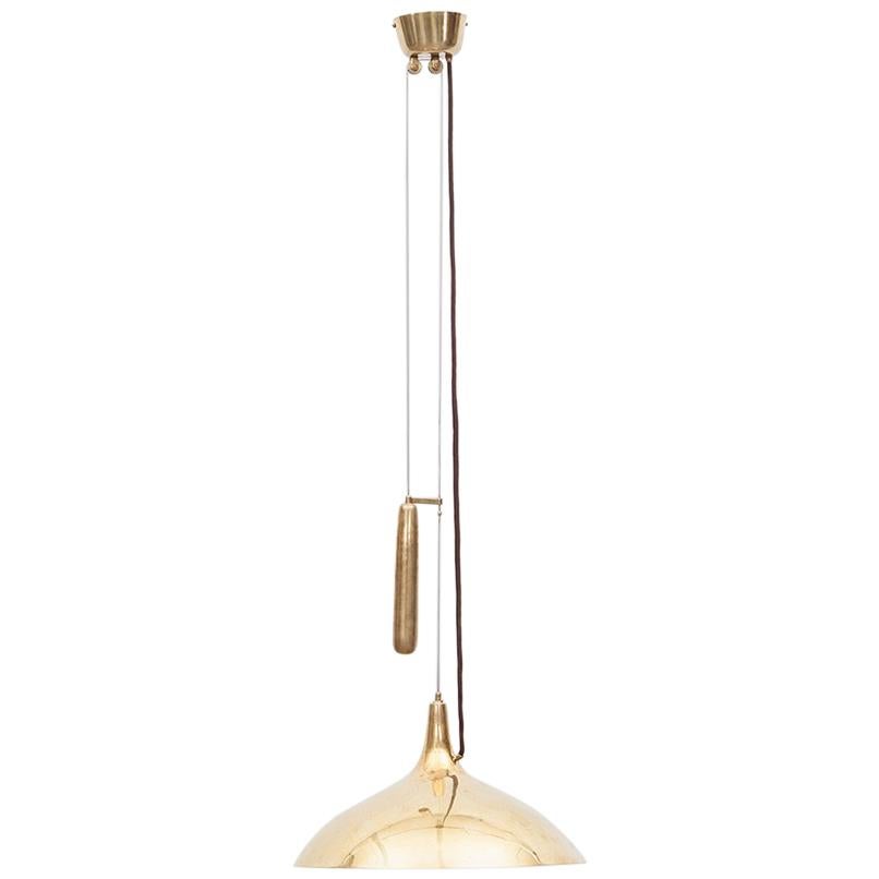 1960s Golden Brass Ceiling Lamp by Paavo Tynell 'c' For Sale