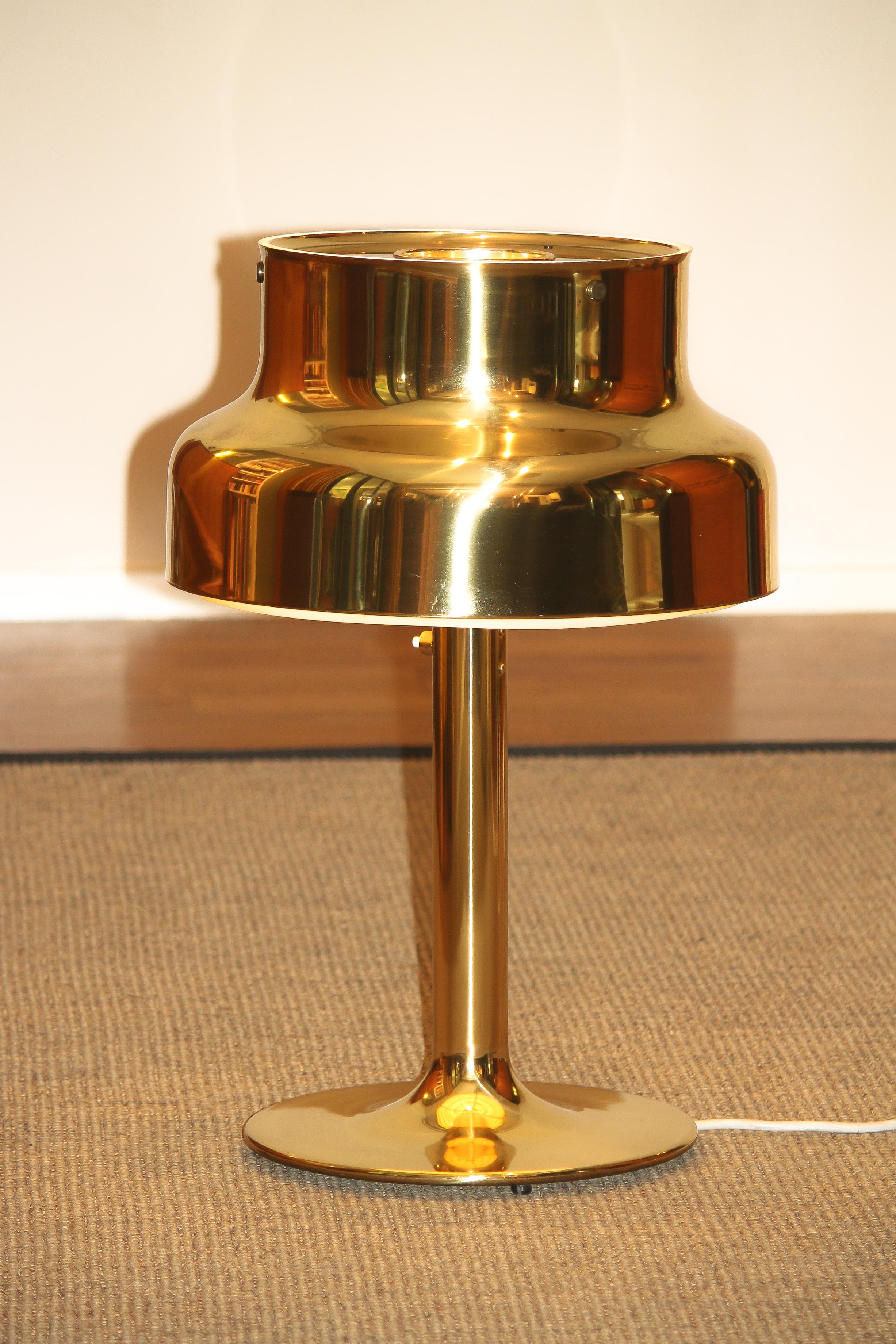 1960s, Golden/Brass Floor and Table Lamp by Anders Pehrson 