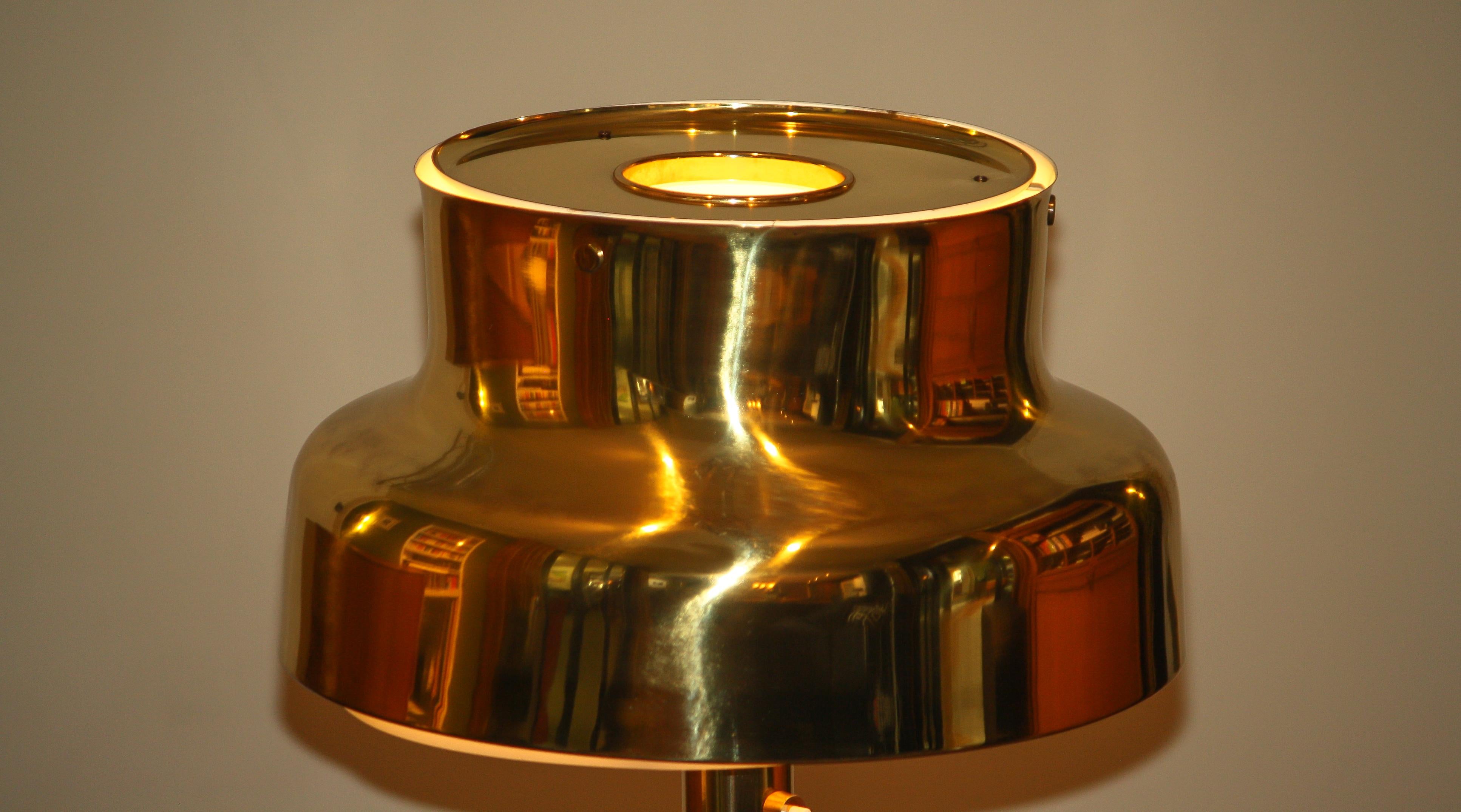 1960s, Golden / Brass Floor and Table Lamp by Anders Pehrson 