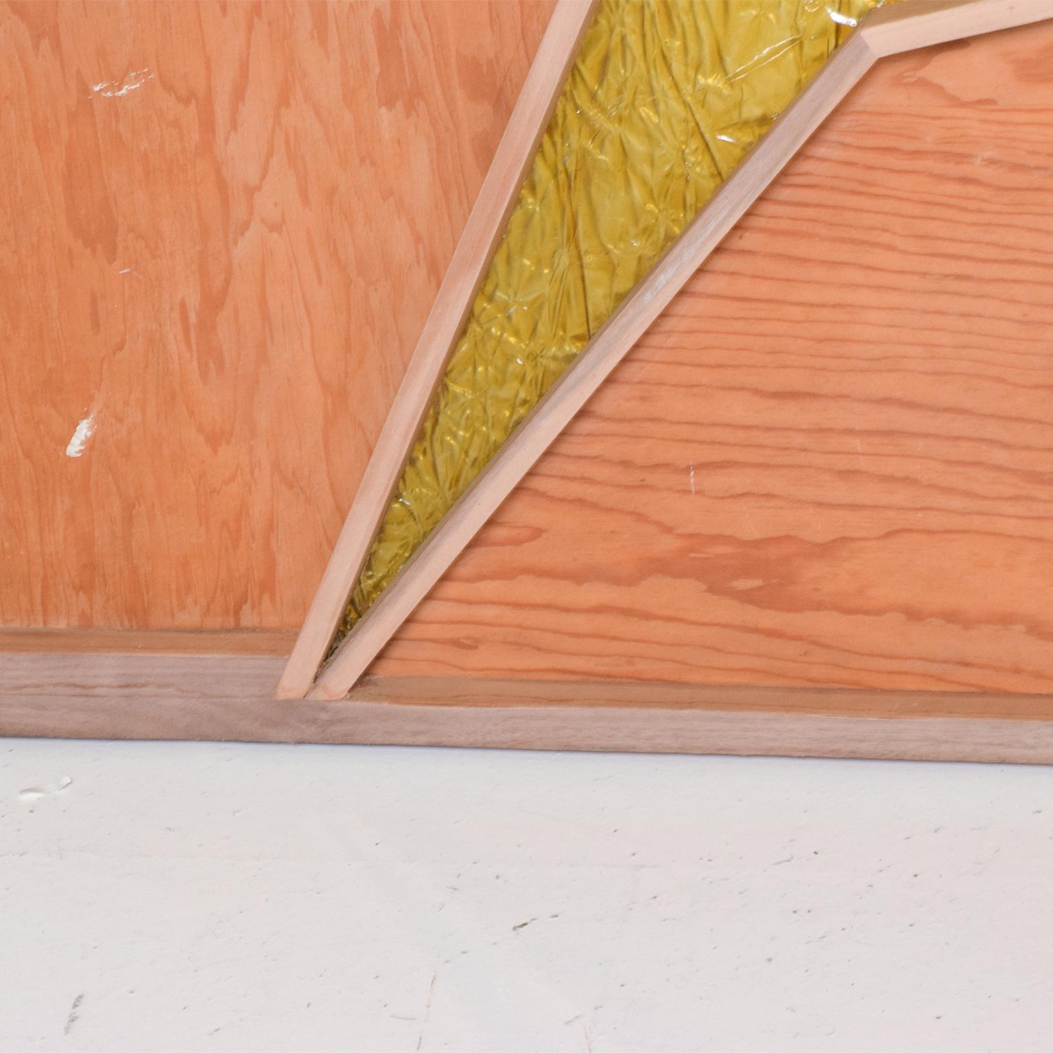1960s Modern Sunburst Custom Room Divider Screen Wood Door Panel en venta 2