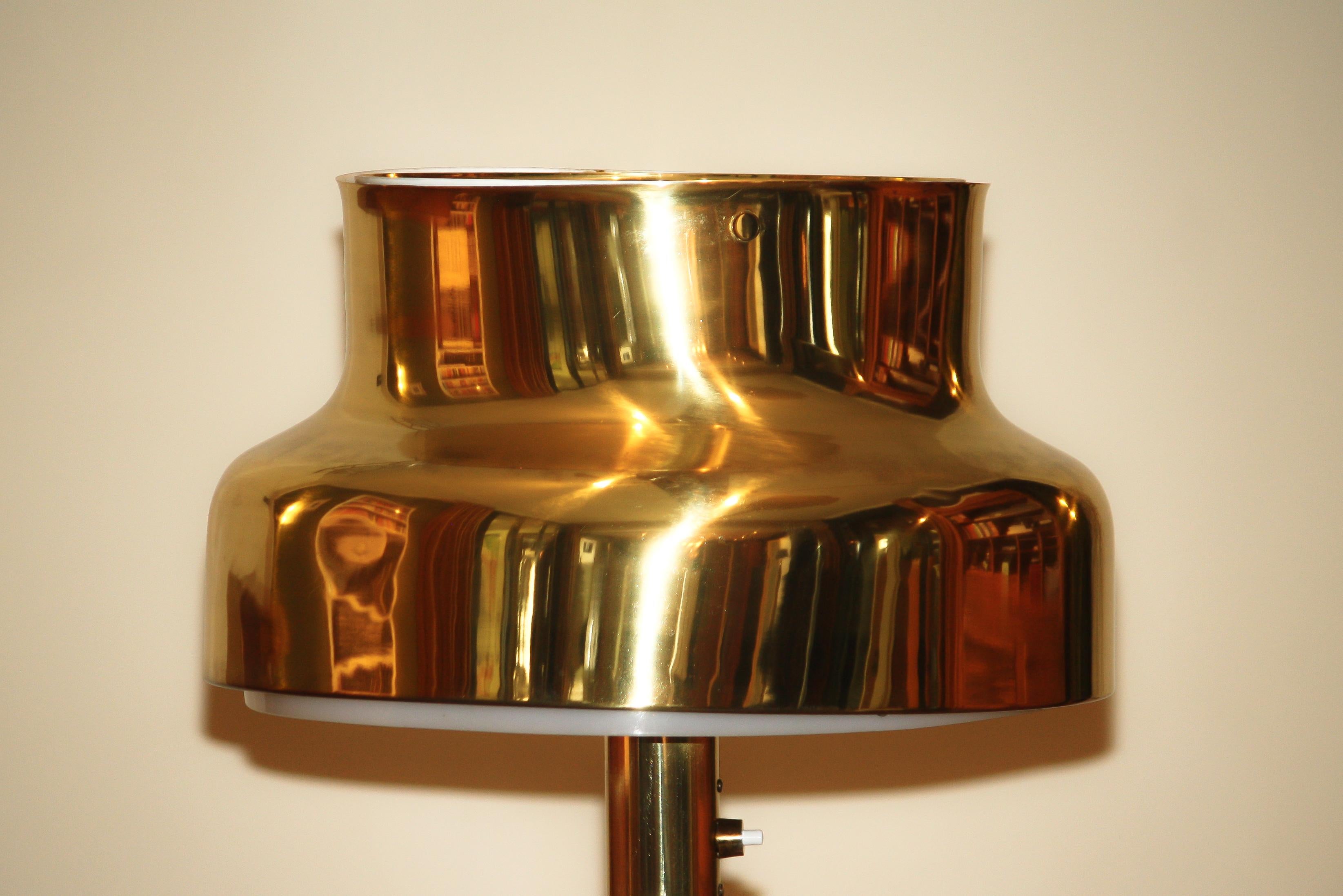 1960s Golden or Brass Floor Lamp by Anders Pehrson ‘Bumling’ for Ateljé Lyktan (Messing)