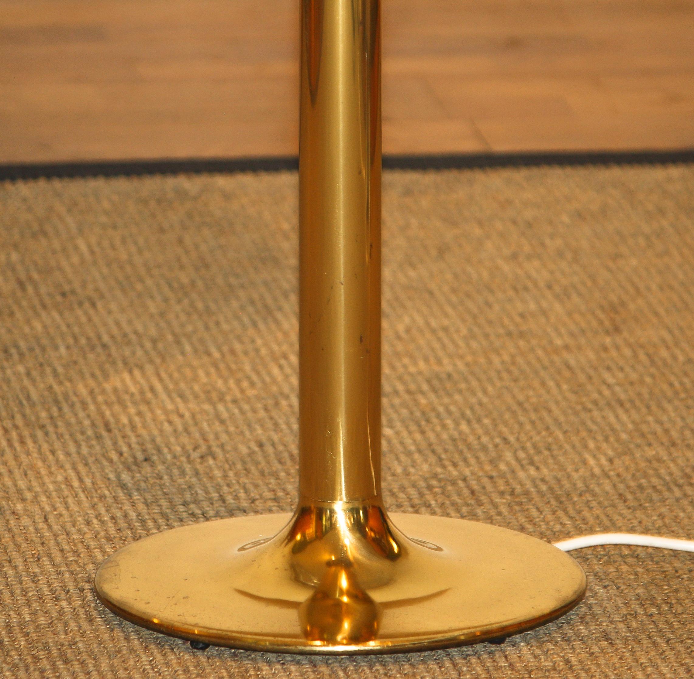 1960s Golden or Brass Floor Lamp by Anders Pehrson ‘Bumling’ for Ateljé Lyktan 1