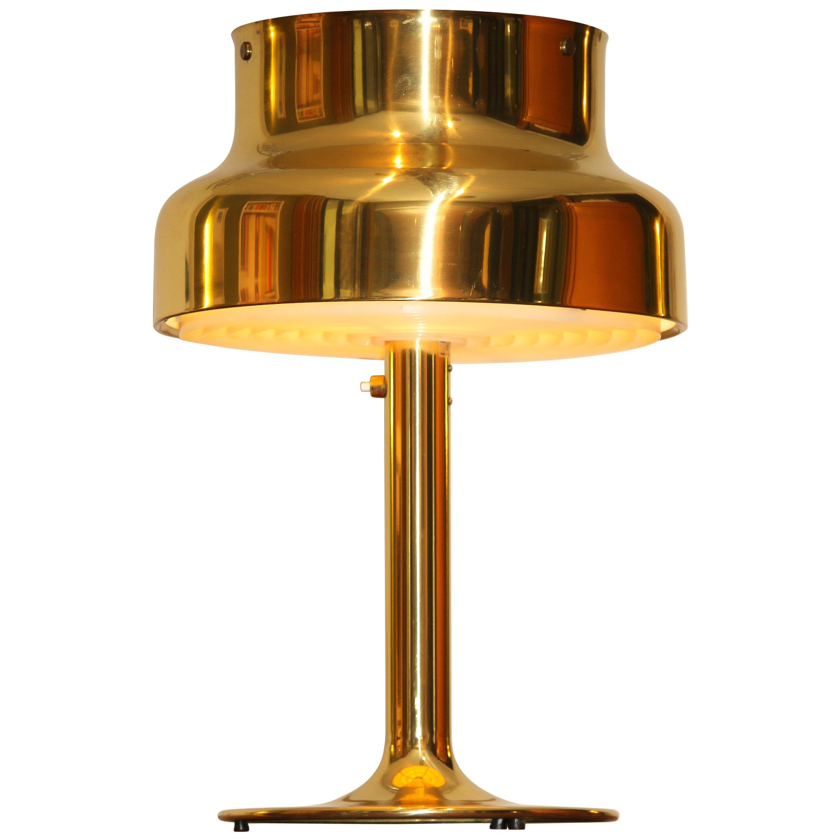 Mid-Century Modern 1960s, Golden or Brass Table Lamp by Anders Pehrson 