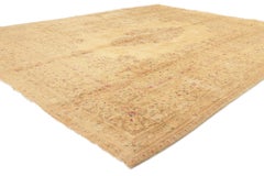 1930's Golden Persian Kerman Carpet with Traditional Style