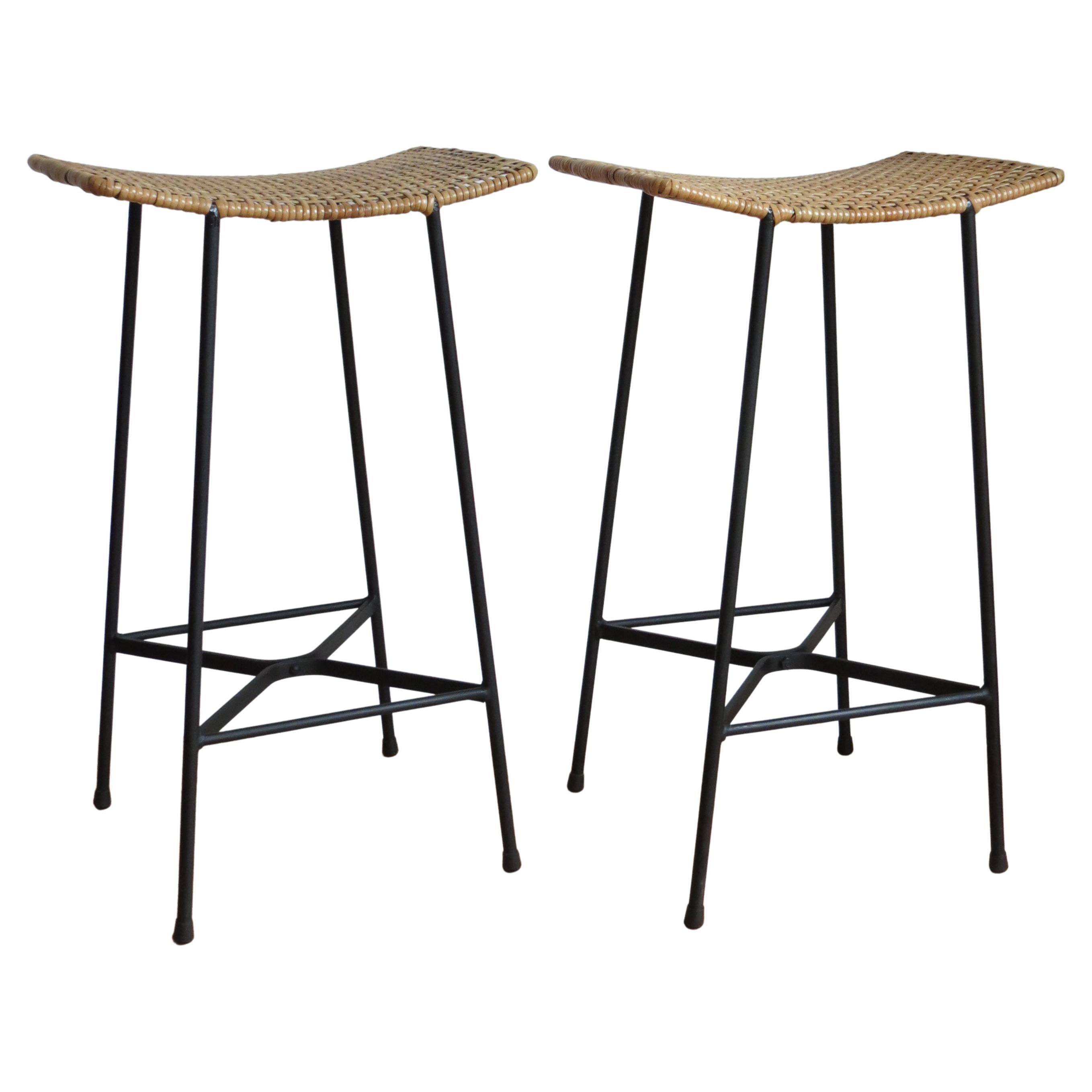 A Pair of Chromium Steel Tub Bar Stools 1960s at 1stDibs