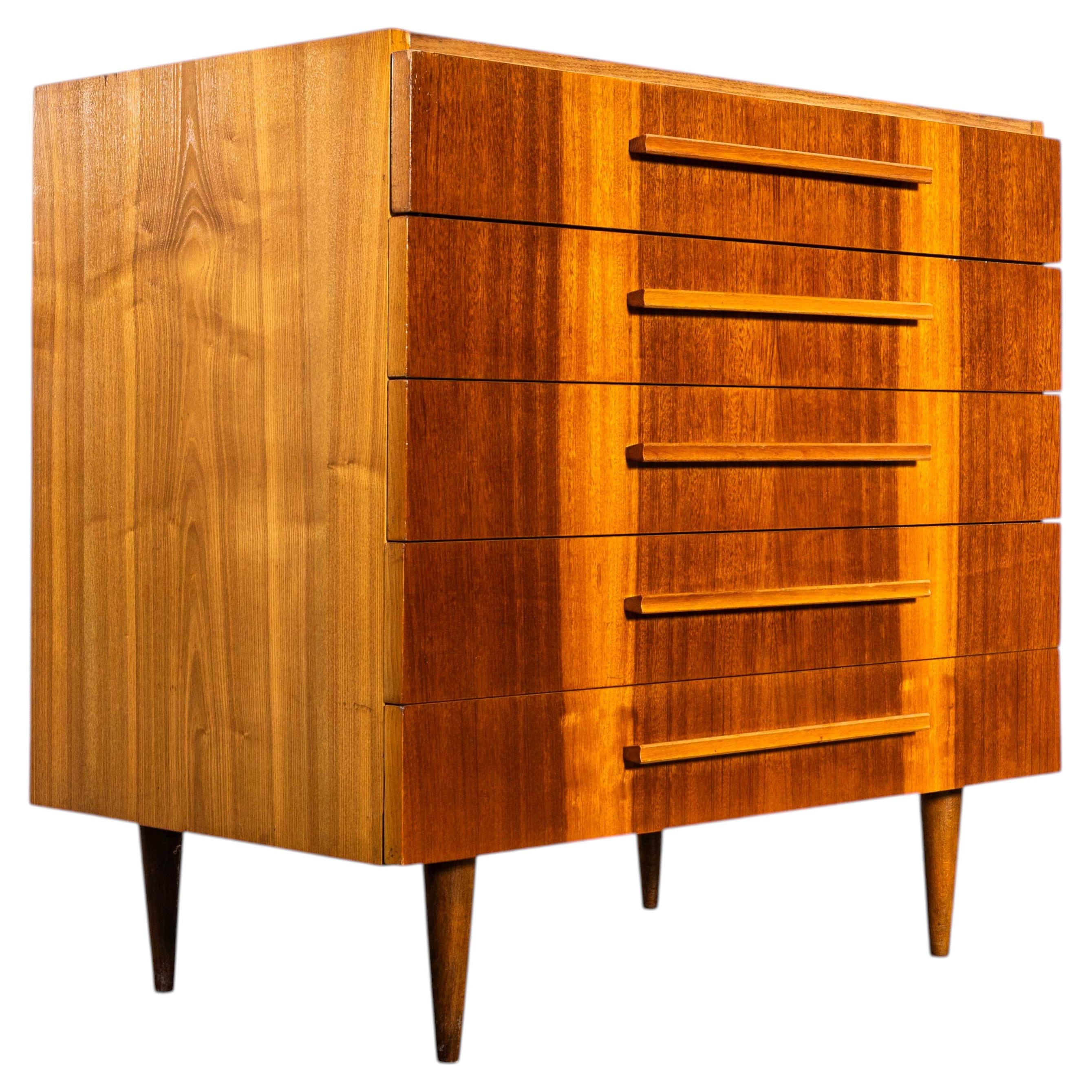 1960's Good Sized Mid Century Chest Of Drawers - Up Zavody For Sale
