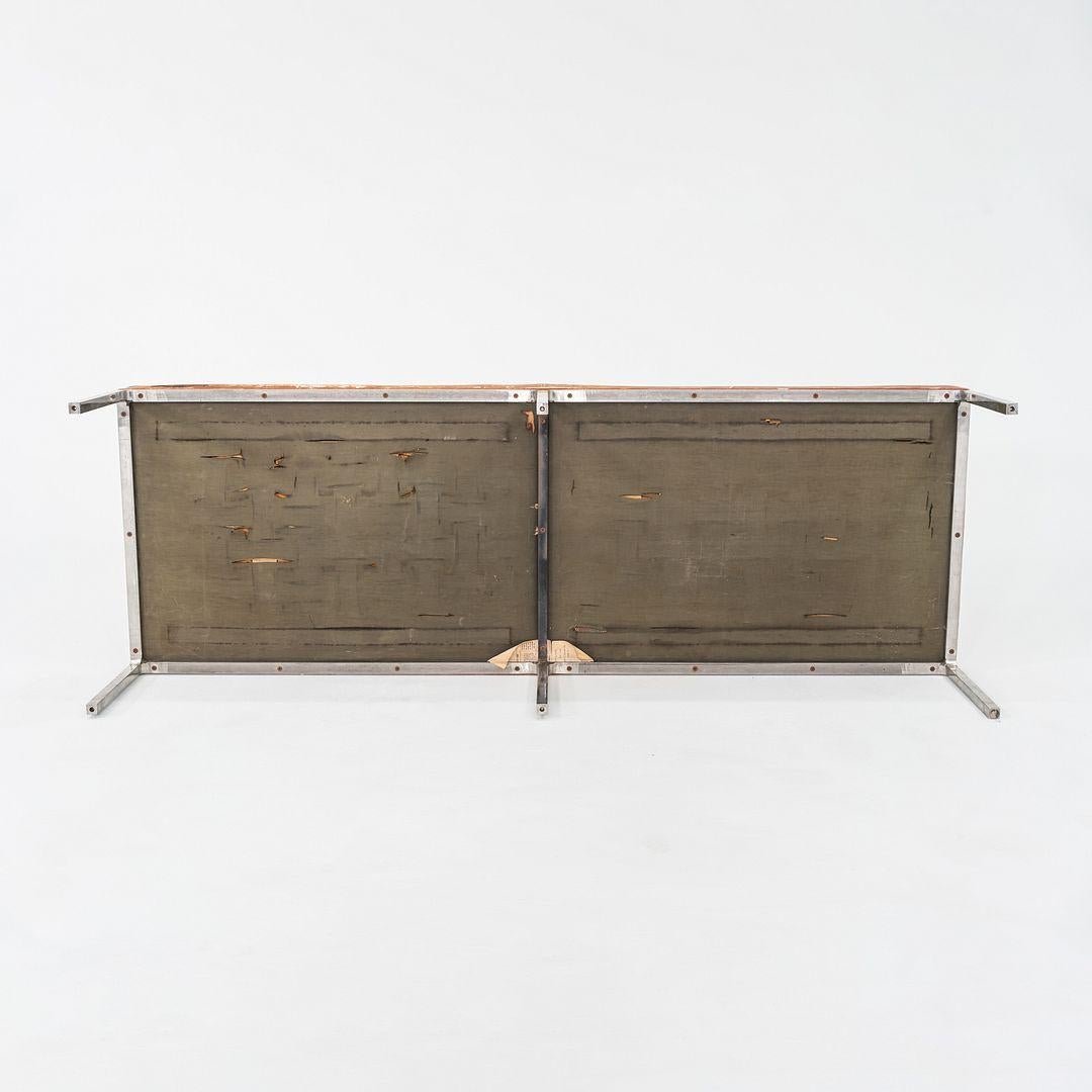 1960s Gordon Bunshaft and Davis Allen of SOM Stainless Steel and Leather Bench en vente 4