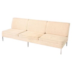 1960s Gordon Bunshaft and Davis Allen of SOM Three Seat Sofa in White Fabric