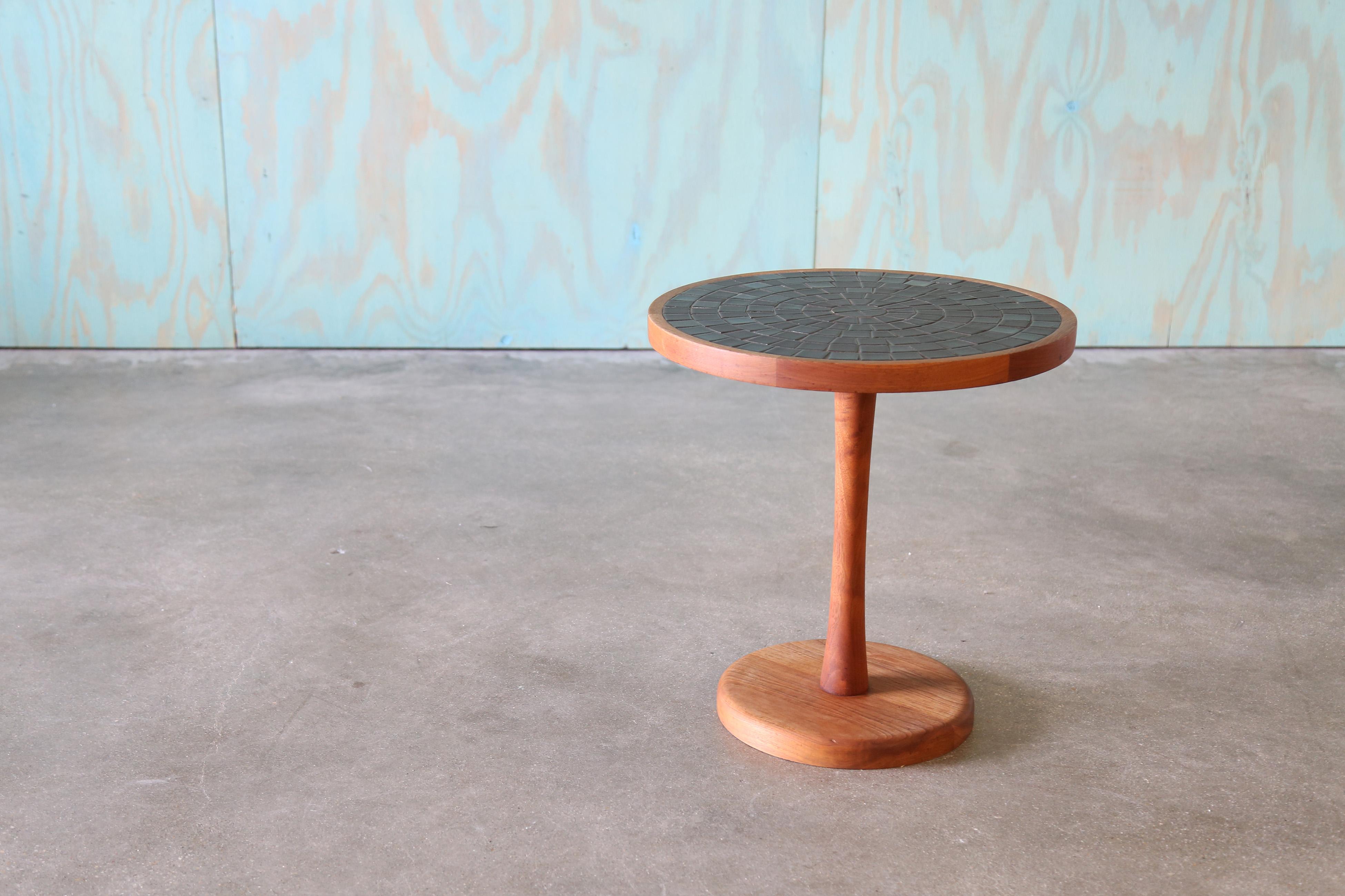 Ceramic 1960s Gordon & Jane Martz Tile and Walnut Side Table Mid Century Modern Eames For Sale