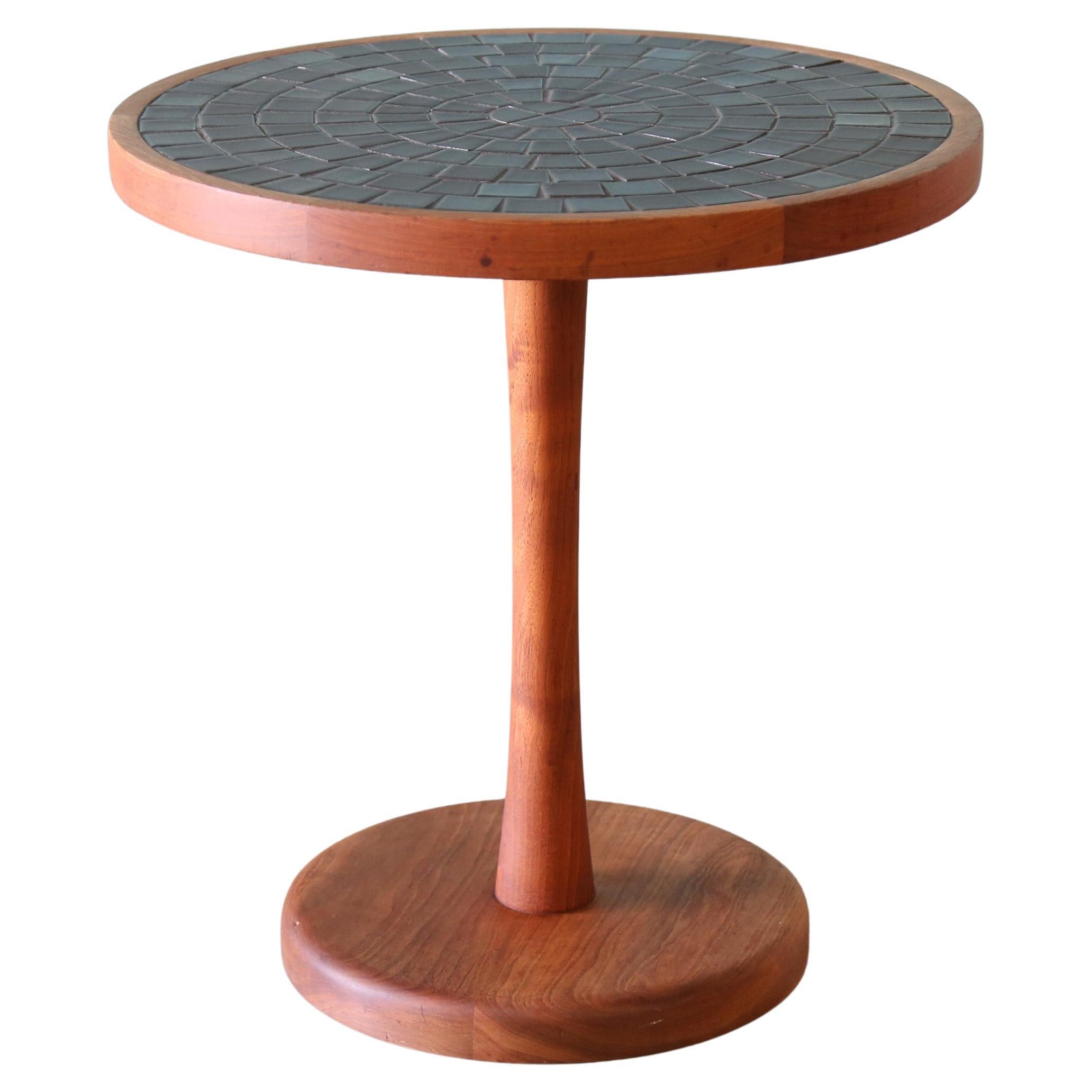 1960s Gordon & Jane Martz Tile and Walnut Side Table Mid Century Modern Eames For Sale