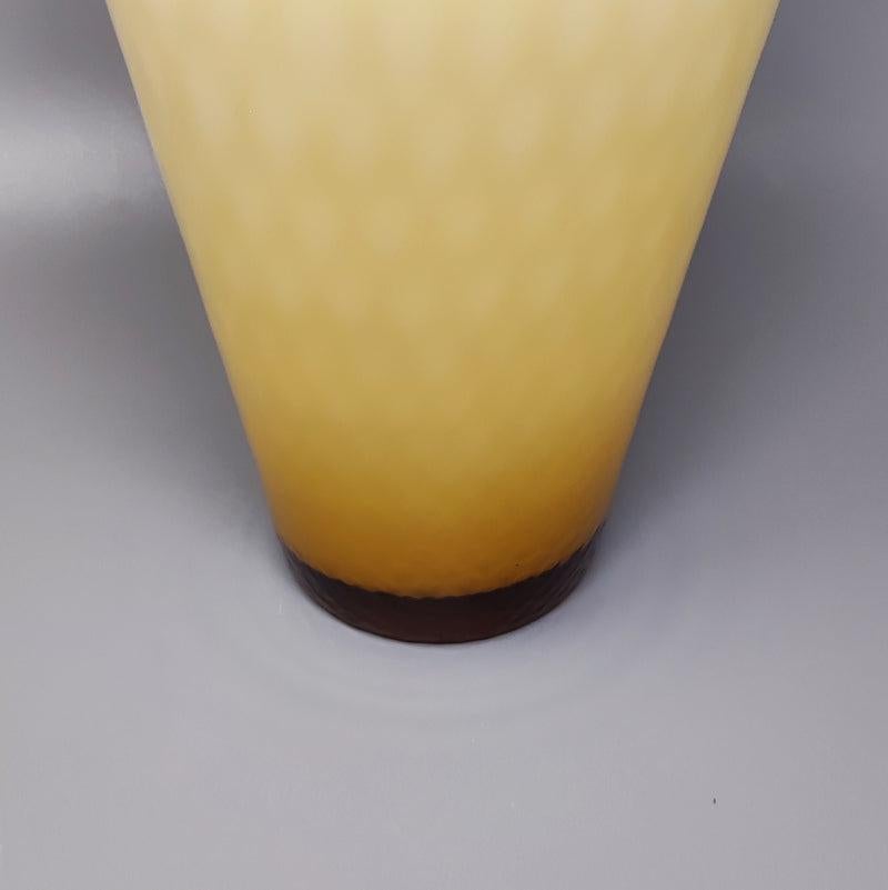 1960s Gorgeous Beige by Ca dei Vetrai Vase in Murano Glass, Made in Italy For Sale 1