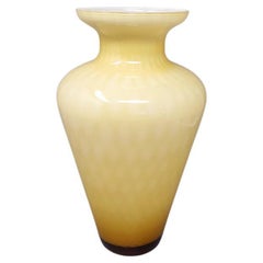 1960s Gorgeous Beige by Ca dei Vetrai Vase in Murano Glass, Made in Italy