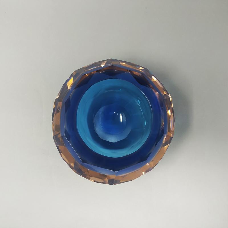 Superbe bol ou attrape-tout bleu des années 1960 conçu par Flavio Poli Excellent état - En vente à Milano, IT