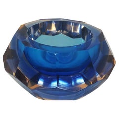 1960s Gorgeous Big Blue Bowl or Catchall Designed by Flavio Poli