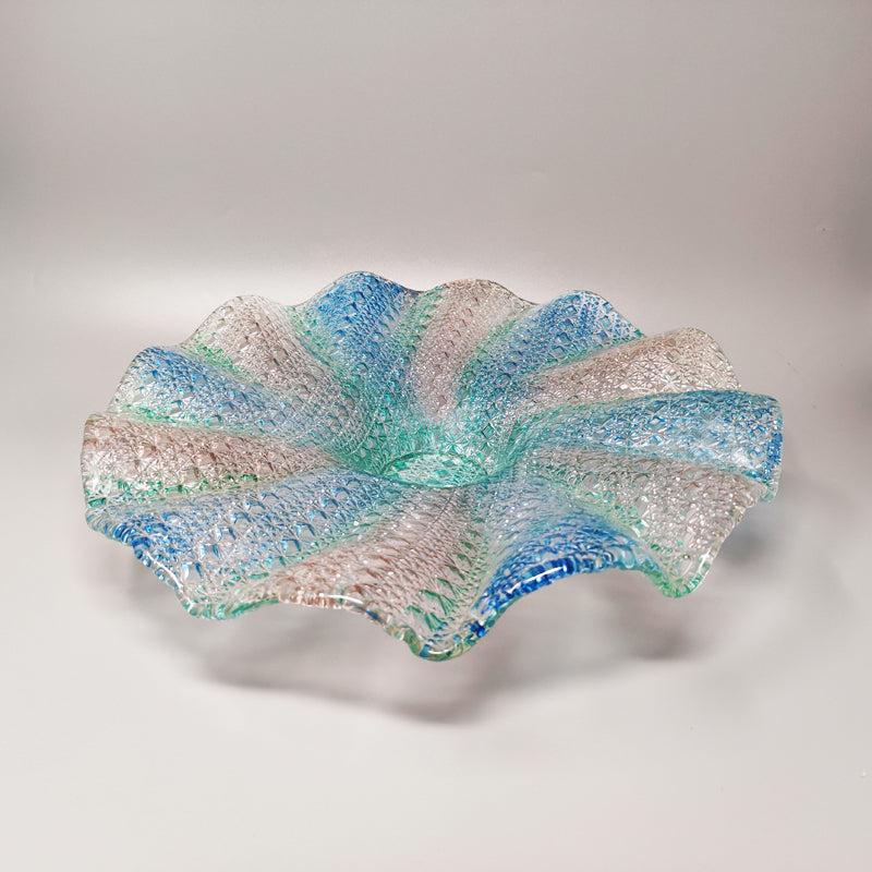 1960s Gorgeous big blue, pink and green centerpiece by Linea Arte Murano in Murano glass. Made in Italy
The item is signed on the bottom and it's in excellent condition.
Dimensions:
Diameter 14,96