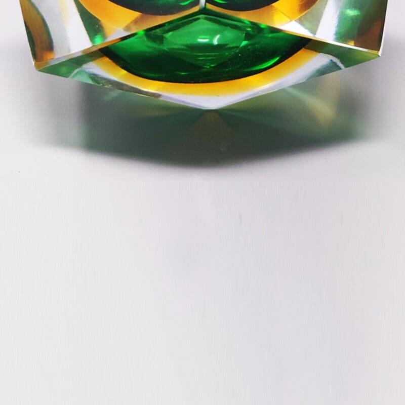 Murano Glass 1960s Gorgeous Big Green Ashtray or Catchall by Flavio Poli for Seguso