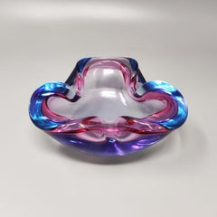 1960s Gorgeous Blue and Pink Ashtray or Catchall by Flavio Poli