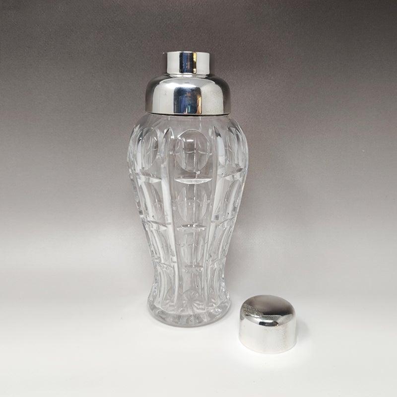 Preciosa Coctelera de Cristal Tallado de Bohemia de los años 60, de Masini. Fabricado en Italia Moderno de mediados de siglo en venta