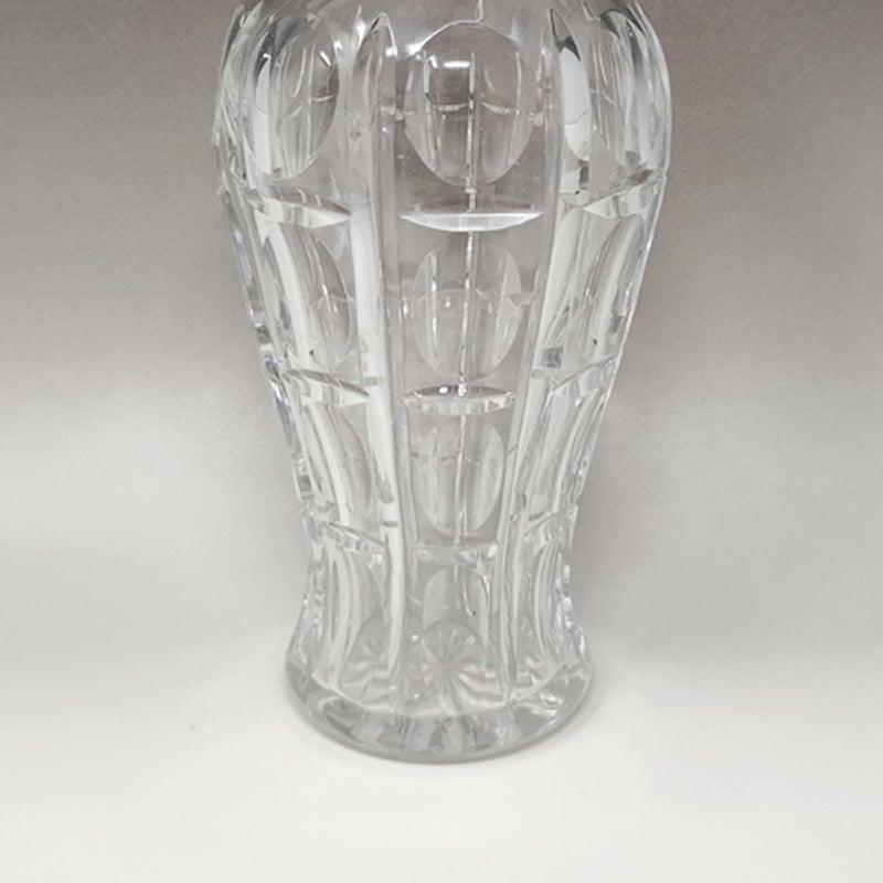Milieu du XXe siècle Superbe shaker à cocktail en cristal taillé de Bohème des années 1960 par Masini. Fabriquée en Italie en vente