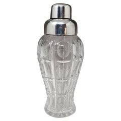1960 Splendido shaker da cocktail in cristallo tagliato bohémien di Masini. Prodotto in Italia