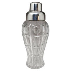 1960s Gorgeous Bohemian Cut Crystal Cocktail Shaker by Masini. Made in Italy